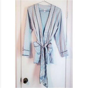 Victoria's Secret VS Short Robe Baby Blue & Navy